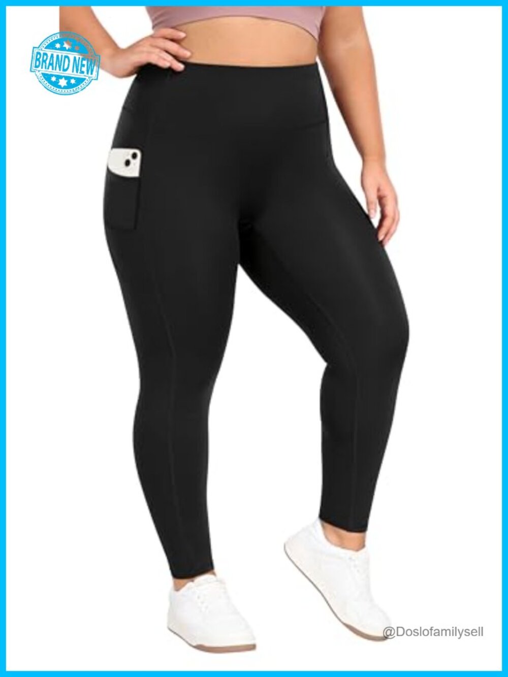 Plus Size High Waisted Leggings with Pockets Yoga Pants